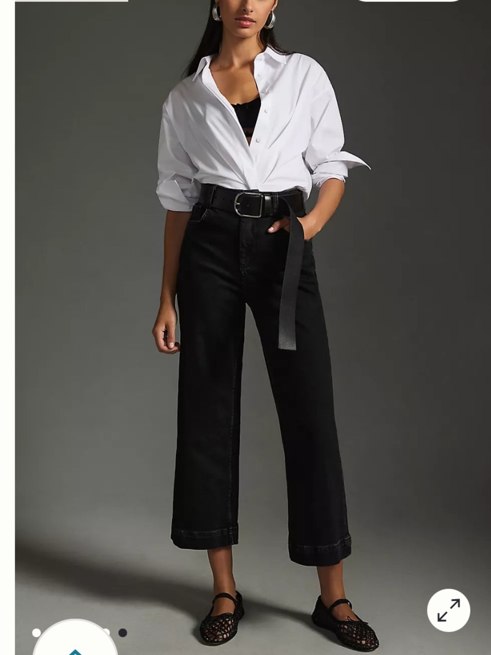 Anthropologie PILCRO The Skipper cropped Jean black size 27